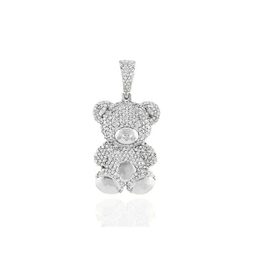 Yellow Gold Diamond Teddy bear Pendant by Rafaela Jewelry