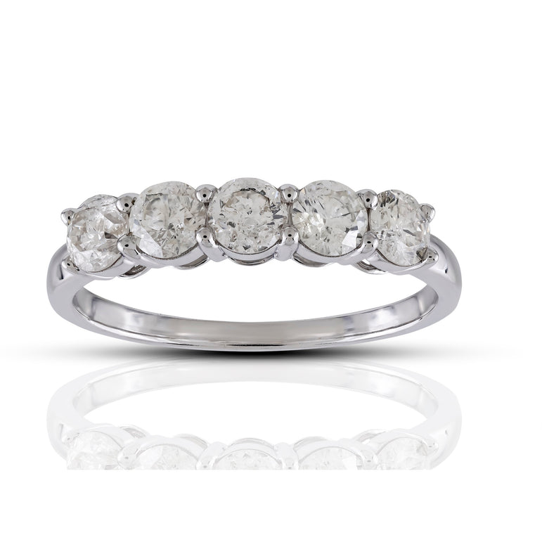 White Gold Round Diamond Ring