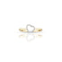 14K Yellow Gold Round Diamond Heart Ring