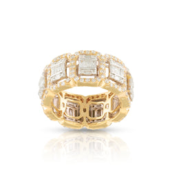 10mm Yellow Gold  Baguette Diamond Ring By Rafaela Jewelry
