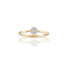 18K Yellow Gold Round Cluster Diamond Ring