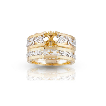 7.8mm Yellow Gold Round Diamond Band Ring