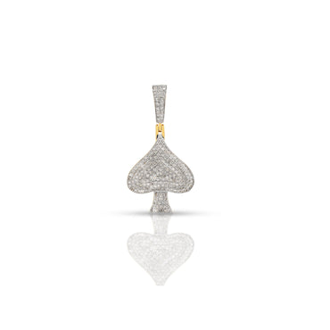 Ace Of Spades Pendant With Round Diamond