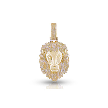 Yellow Gold Diamond Lion Pendant by Rafaela Jewelry