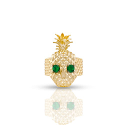 Yellow Gold Pineapple Ring by Rafaela Jewelry