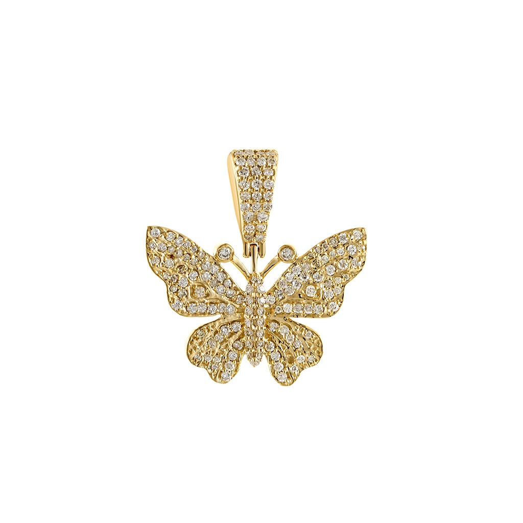 Round Diamond Butterfly Pendant