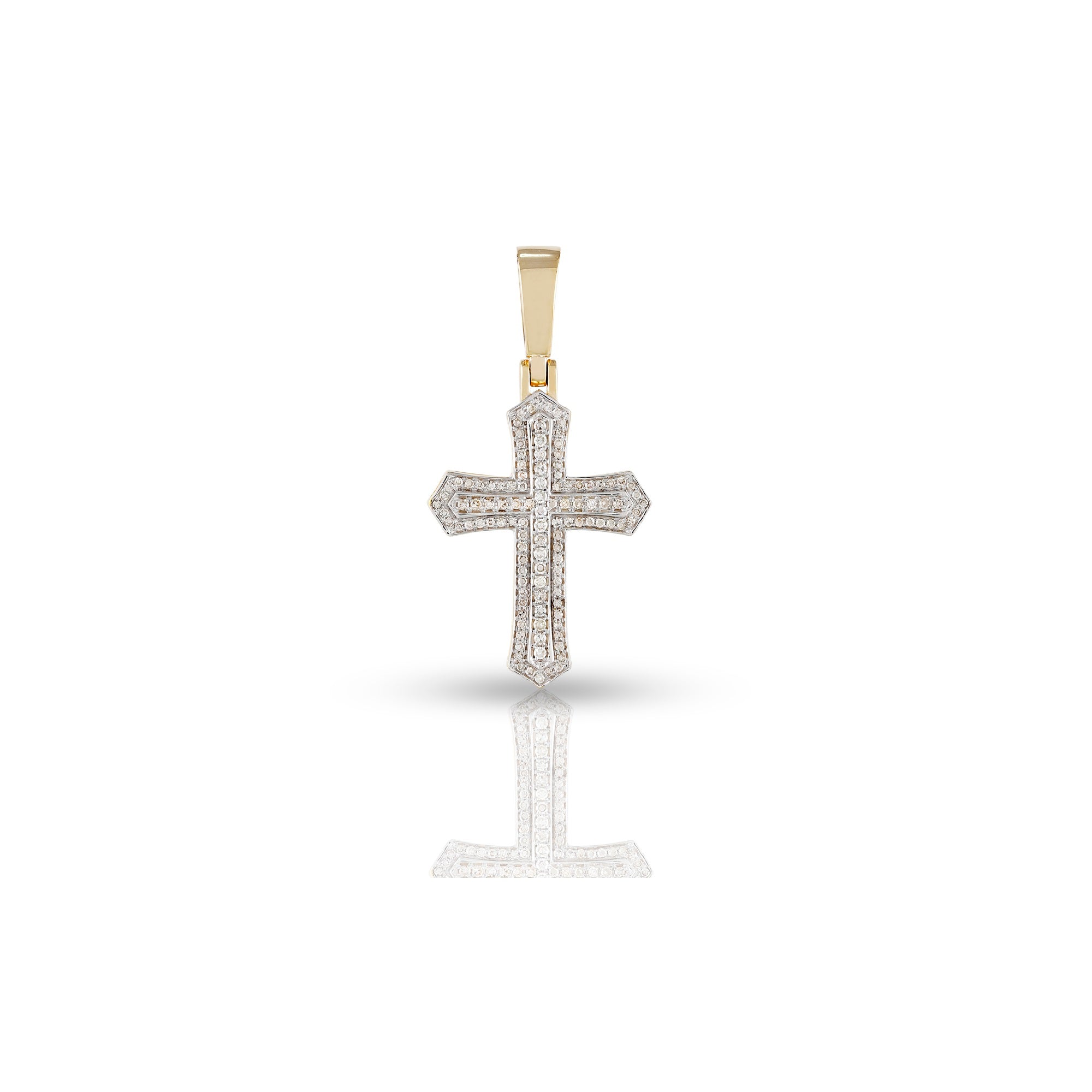 Round Diamond Cross Pendant