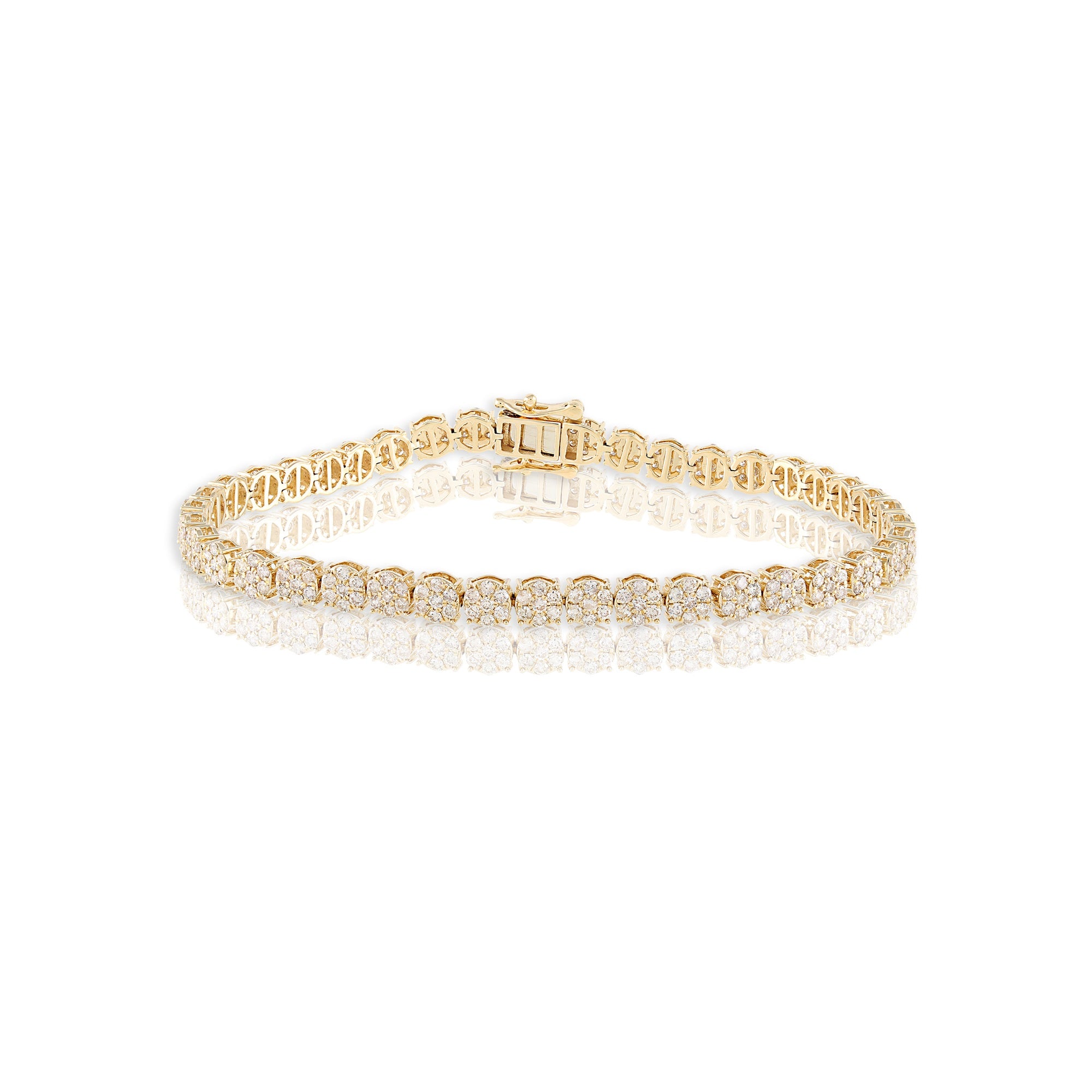 5mm Yellow Gold Round Diamond Bracelet by Rafaela jewelry