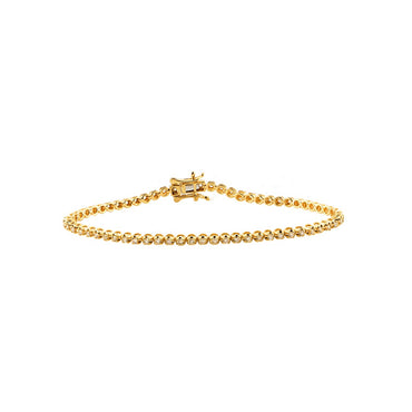 3.4mm Yellow Gold  Diamond Tennis Chain by Rafaela Jewelry