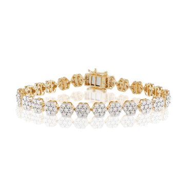 6.5mm Gold Round Diamond Women's Bracelet by Rafaela Jewelry