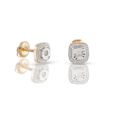 0.14ct Yellow Gold Diamond Earring by Rafaela Jewelry