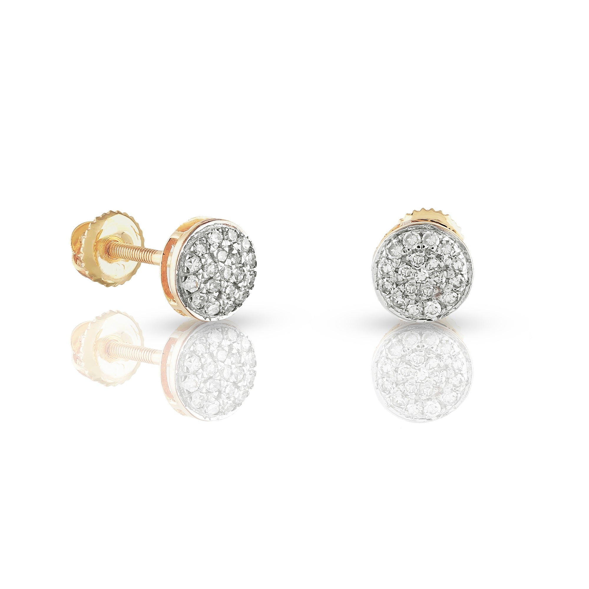 0.17ct Yellow Gold Diamond Stud Earring by Rafaela Jewelry