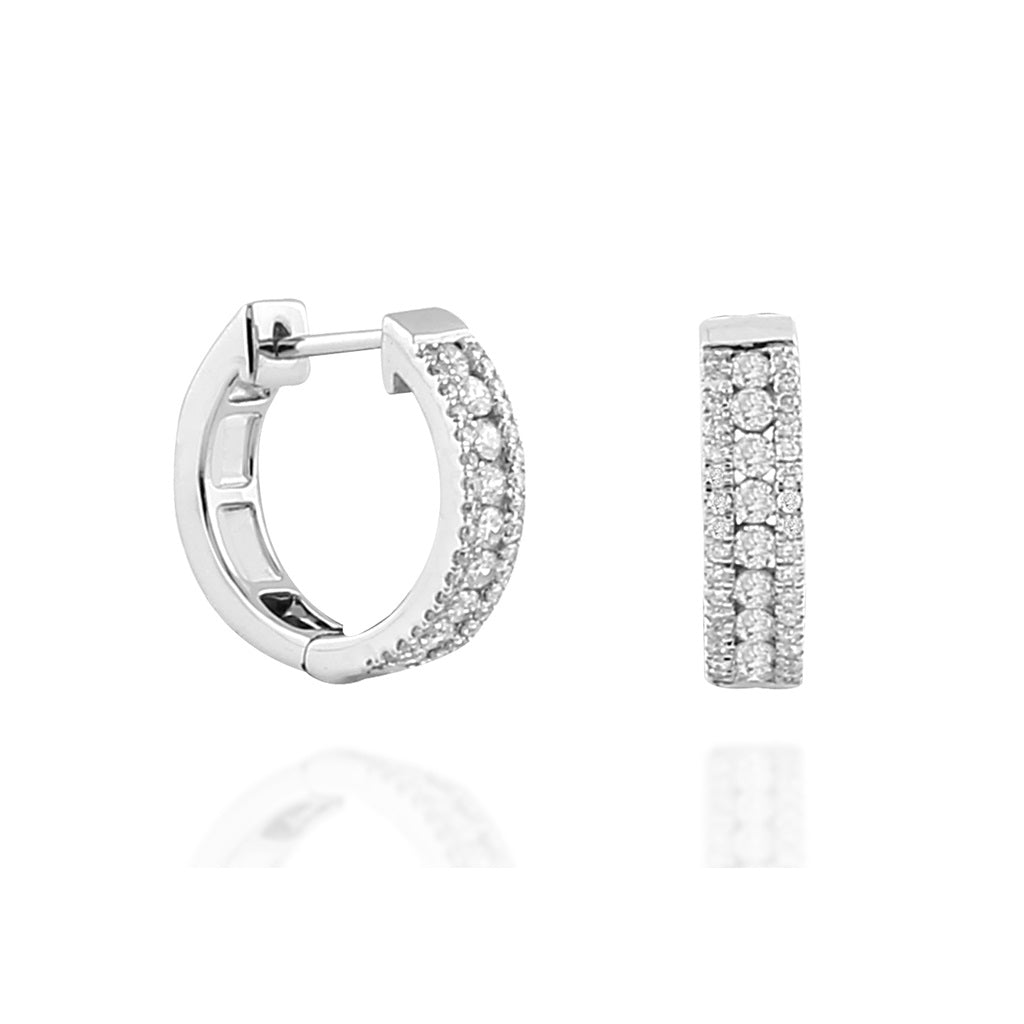 0.50ct White Gold Diamond Round Earring by Rafaela Jewelry