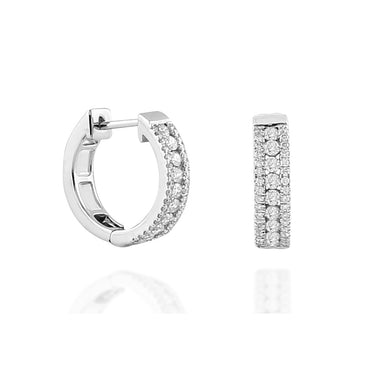 0.50ct White Gold Diamond Round Earring by Rafaela Jewelry