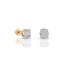 0.11ct Yellow Gold White Round Diamond Earrings by Rafaela Jewelry