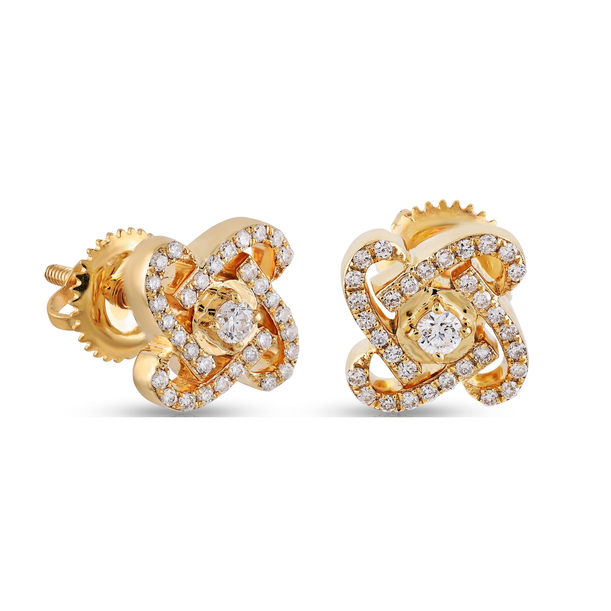 0.21 Ct Diamond Clover Leaf Earring For Women's