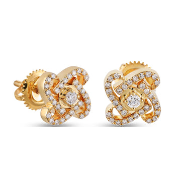 0.21 Ct Diamond Clover Leaf Earring For Women's