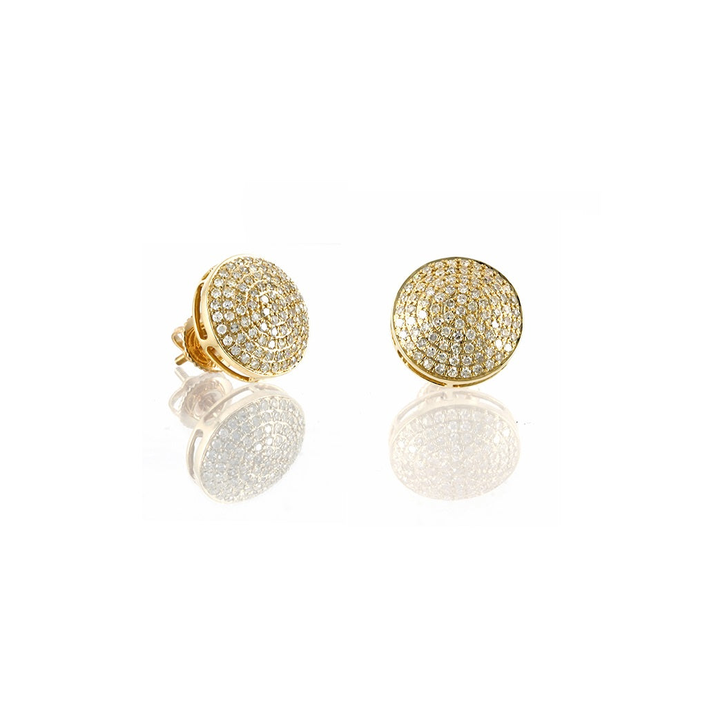 0.13ct Yellow Gold Diamond Stud Earring by Rafaela Jewelry