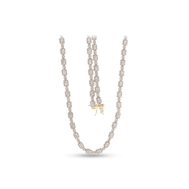 4.7mm White Gold Diamond Baguette Chain by Rafaela Jewelry