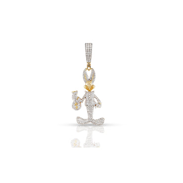 Yellow Gold Bugs Bunny Money Pendant by Rafaela Jewelry