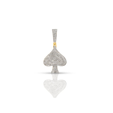 Yellow Gold Ace Of Spade Pendant by Rafaela Jewelry