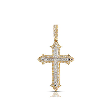 Yellow Gold Cross Pendant by Rafaela Jewelry