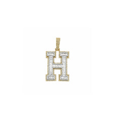 'A-Z' Initial letter Baguette Diamond Pendant By Rafaela Jewelry