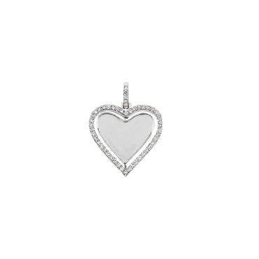 Round Diamond Memory Charm Heart Pendant By Rafaela Jewelry