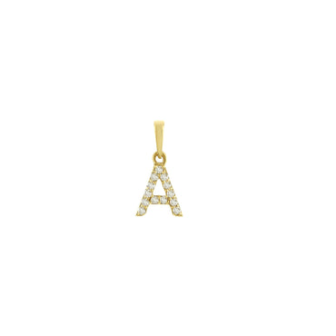 Yellow Gold Initial Letter Pendant by Rafaela Jewelry