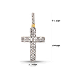 Yellow Gold Diamond Cross Pendant