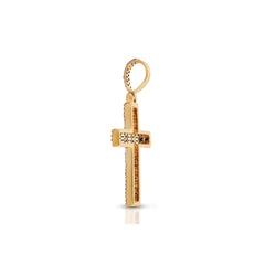 Yellow Gold Diamond Cross Pendant
