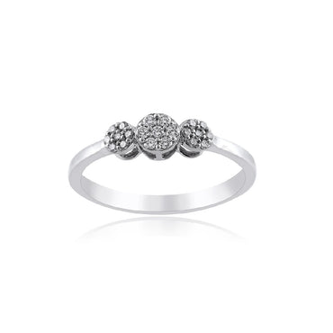 White Gold Round Diamond Ring by Rafaela Jewelry