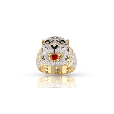 Yellow Gold Tiger Ring by Rafaela Jewelry