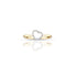 Yellow Gold White Diamond Heart Ring by Rafaela Jewelry