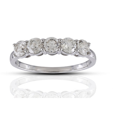White Gold Round Diamond Ring