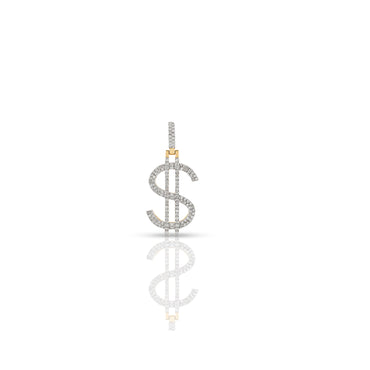 Yellow Gold Dollar Diamond Pendant