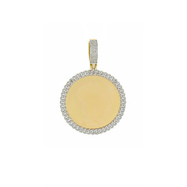 Yellow Gold Picture Pendant With Diamond