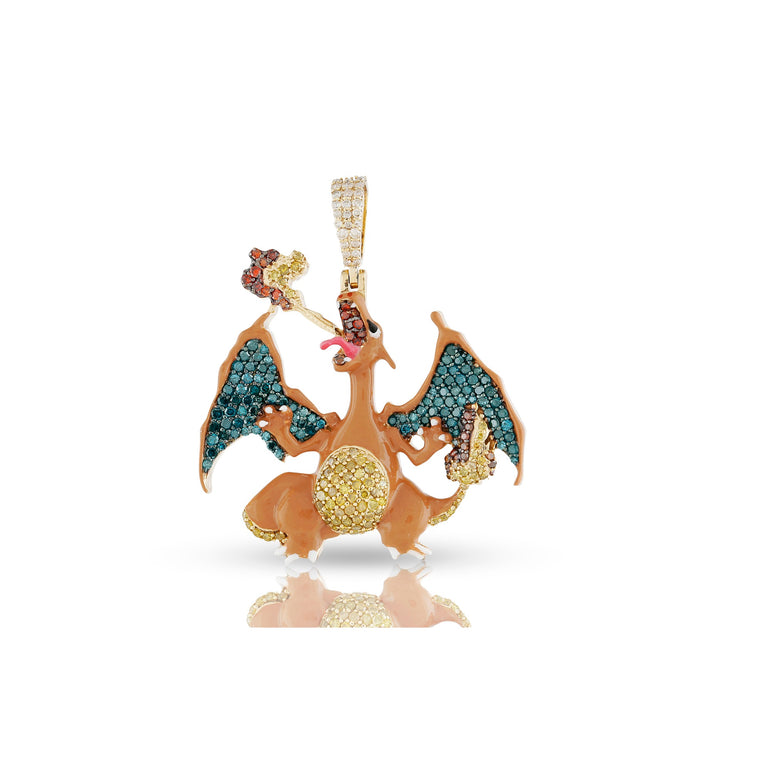 Yellow Gold Pocket Monster Customized Pendant