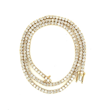 2.7mm Yellow Gold Diamond Tennis chain by Rafaela jewelry