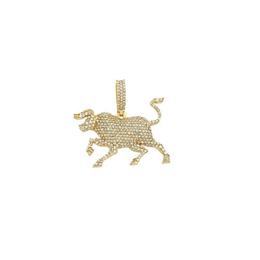 Yellow Gold Diamond Zodiac Charm Pendant By Rafaela Jewelry