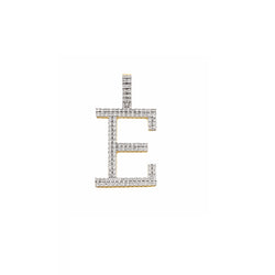 14K Yellow Gold Diamond Initial Pendant