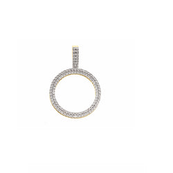 14K Yellow Gold Diamond Initial Pendant