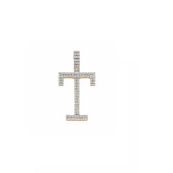 14K Yellow Gold Diamond Initial Pendant