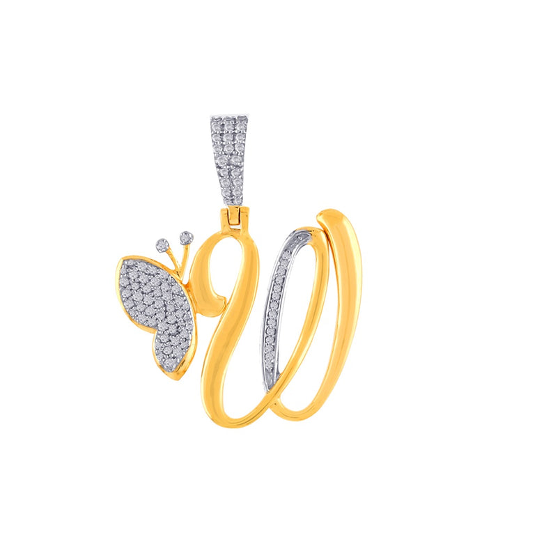 'A-Z'  Butterfly Diamond Initial letter Pendant by Rafaela Jewelry