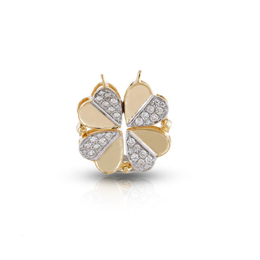 Yellow Gold Diamond Heart Pendant by Rafaela jewelry