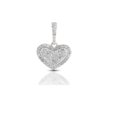 White Gold Diamond Heart Pendant by Rafaela Jewelry